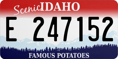 ID license plate E247152