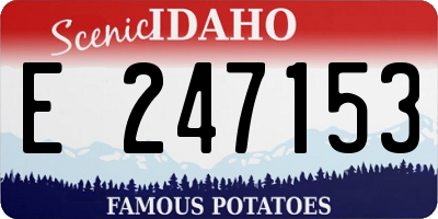 ID license plate E247153