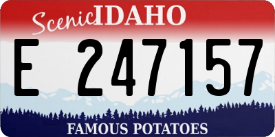 ID license plate E247157