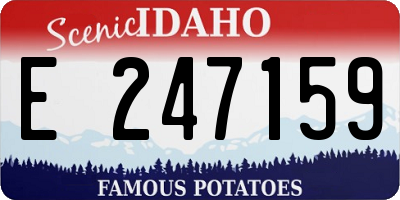 ID license plate E247159