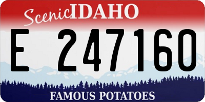ID license plate E247160