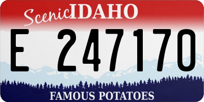 ID license plate E247170