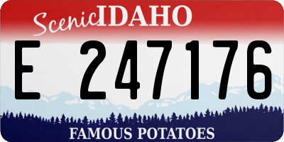 ID license plate E247176