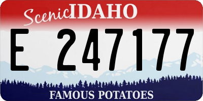ID license plate E247177