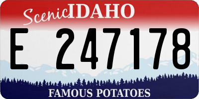 ID license plate E247178