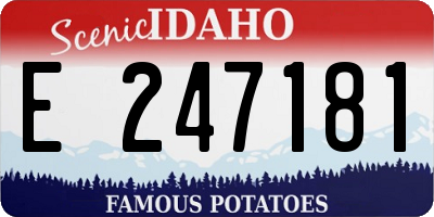 ID license plate E247181