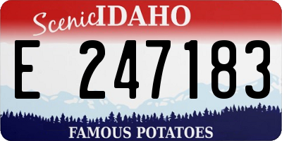 ID license plate E247183