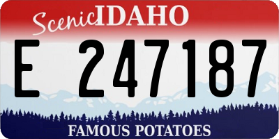 ID license plate E247187
