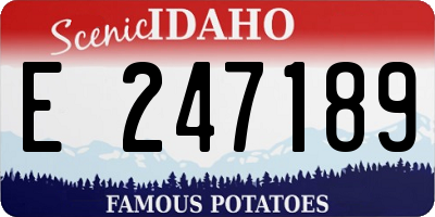 ID license plate E247189
