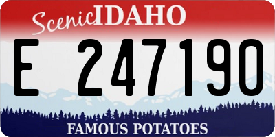 ID license plate E247190