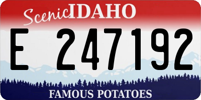 ID license plate E247192