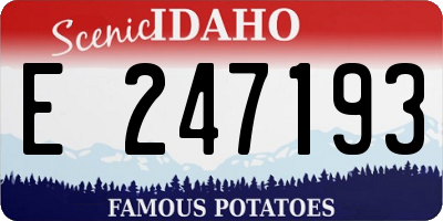 ID license plate E247193