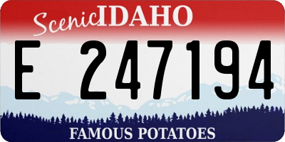 ID license plate E247194