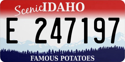 ID license plate E247197