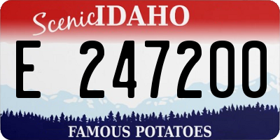 ID license plate E247200
