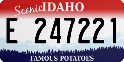ID license plate E247221