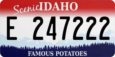ID license plate E247222