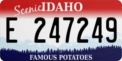 ID license plate E247249