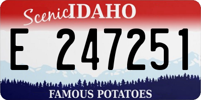 ID license plate E247251
