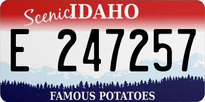 ID license plate E247257