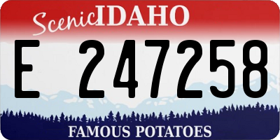 ID license plate E247258