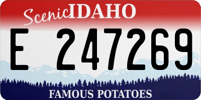ID license plate E247269
