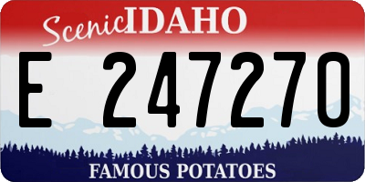 ID license plate E247270
