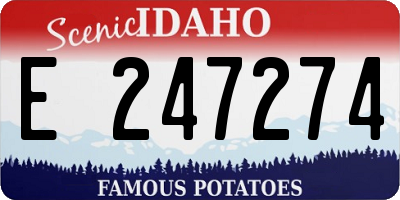 ID license plate E247274
