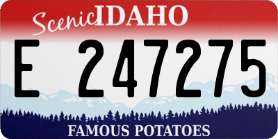 ID license plate E247275