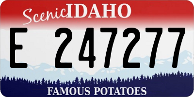 ID license plate E247277