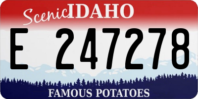ID license plate E247278