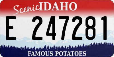 ID license plate E247281