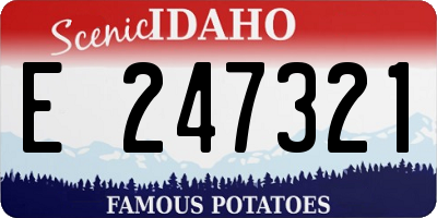 ID license plate E247321