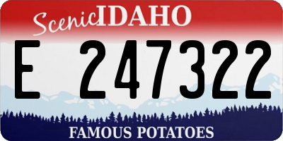 ID license plate E247322