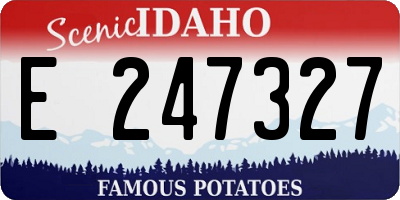 ID license plate E247327