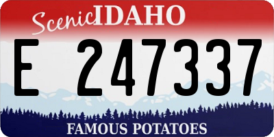 ID license plate E247337
