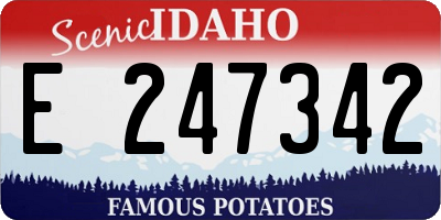 ID license plate E247342