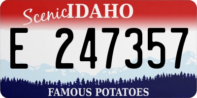ID license plate E247357