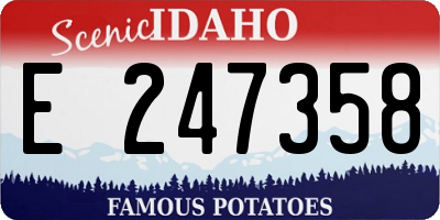 ID license plate E247358
