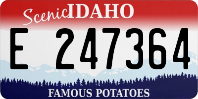ID license plate E247364