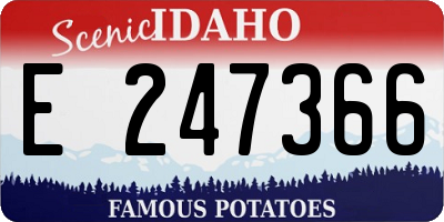 ID license plate E247366