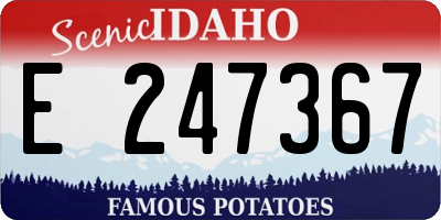 ID license plate E247367