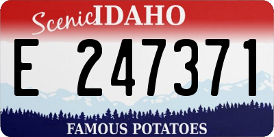 ID license plate E247371