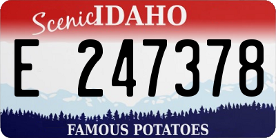 ID license plate E247378