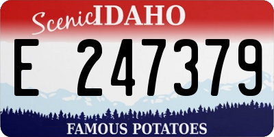ID license plate E247379