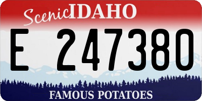 ID license plate E247380