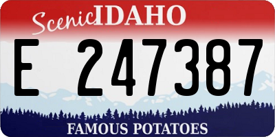 ID license plate E247387