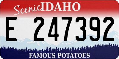 ID license plate E247392