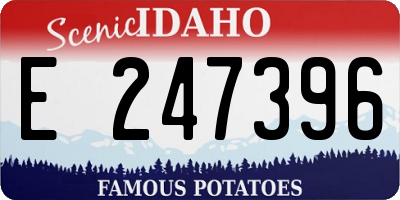 ID license plate E247396