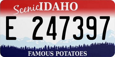 ID license plate E247397